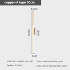 Brass Long Wall Lamp – Luxury LED Fixture for Bedroom or Living Space