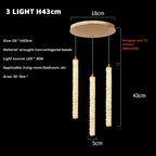 Adjustable Crystal Pendant – Luxury LED Chandelier for Bedroom or Living Room