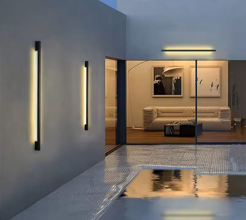 Minimalist LED Strip Wall Lamp – IP65 Waterproof Exterior Fixture