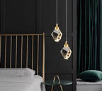 Minimalist Crystal Chandelier – Modern LED Pendant for Dining or Bedroom