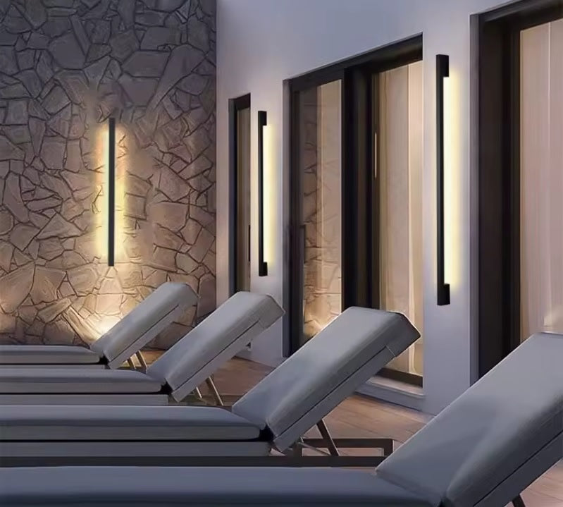 Minimalist LED Strip Wall Lamp – IP65 Waterproof Exterior Fixture