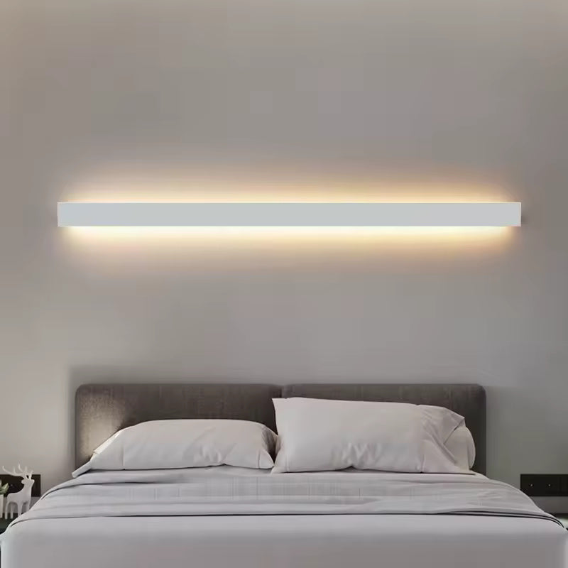 Minimalist White LED Wall Lamp – Long Modern Fixture for Hallway, TV Wall & Bedroom Lighting