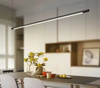 Nordic Long Pendant – Minimalist LED Chandelier for Dining or Living Area
