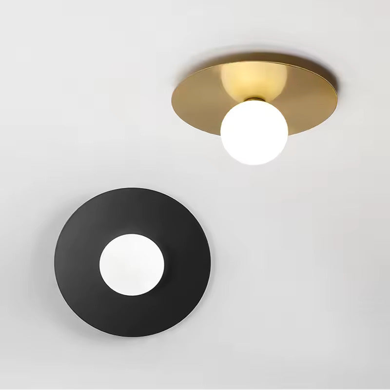 Japanese Style Circular Lamp – Minimalist LED Fixture for Hallway or Bedroom