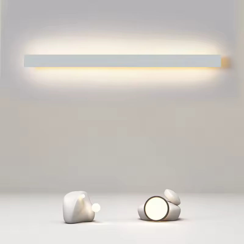 Minimalist White LED Wall Lamp – Long Modern Fixture for Hallway, TV Wall & Bedroom Lighting