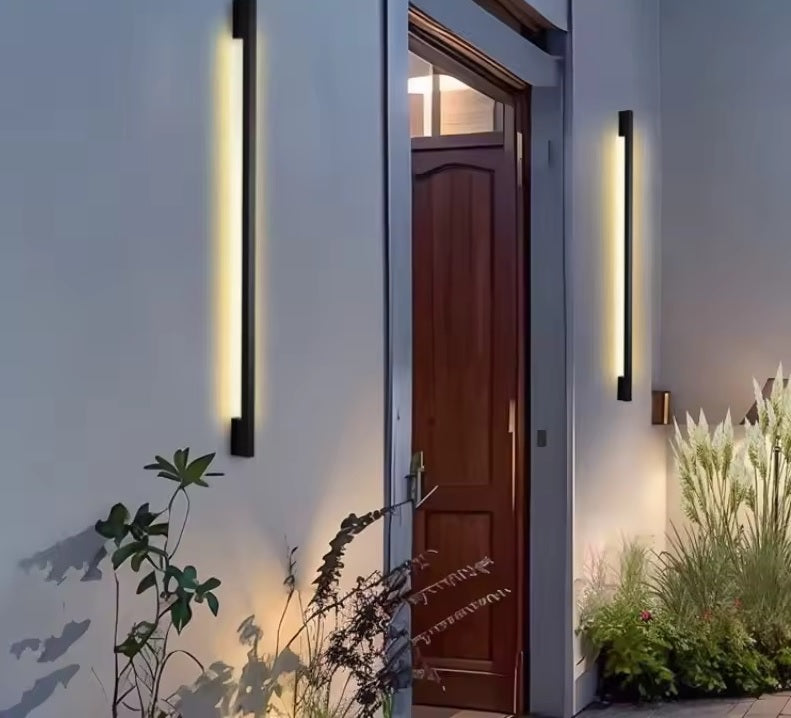 Minimalist LED Strip Wall Lamp – IP65 Waterproof Exterior Fixture