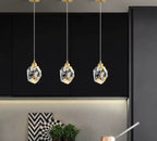 Minimalist Crystal Chandelier – Modern LED Pendant for Dining or Bedroom