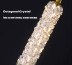 Adjustable Crystal Pendant – Luxury LED Chandelier for Bedroom or Living Room