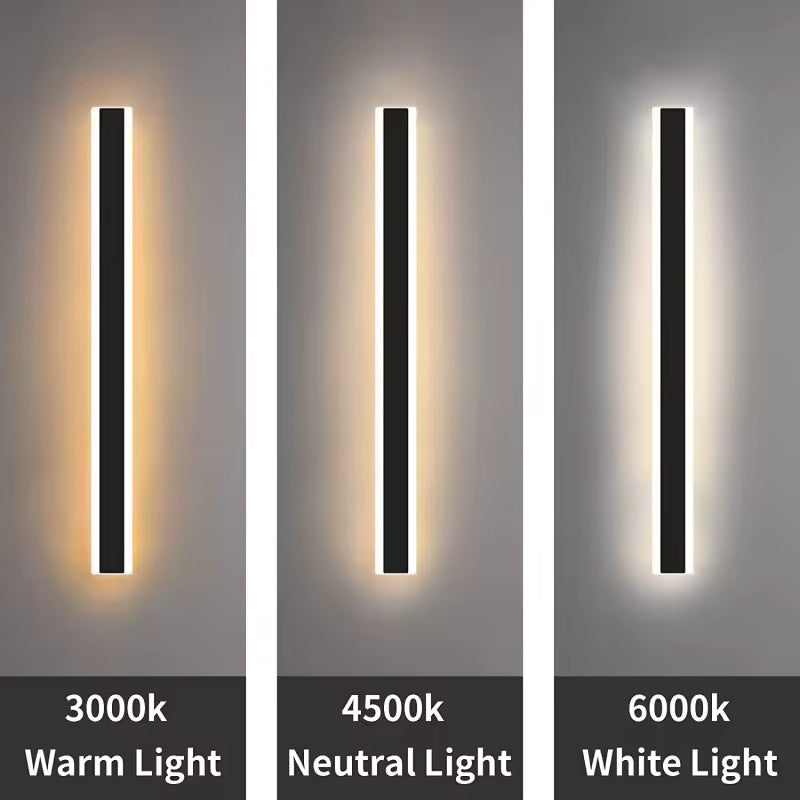 Waterproof Long Wall Lamp – IP65 LED Fixture for Outdoor Facades