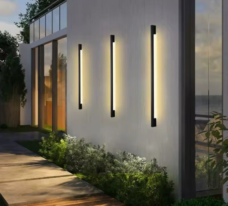 Minimalist LED Strip Wall Lamp – IP65 Waterproof Exterior Fixture
