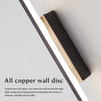 Brass Long Wall Lamp – Luxury LED Fixture for Bedroom or Living Space