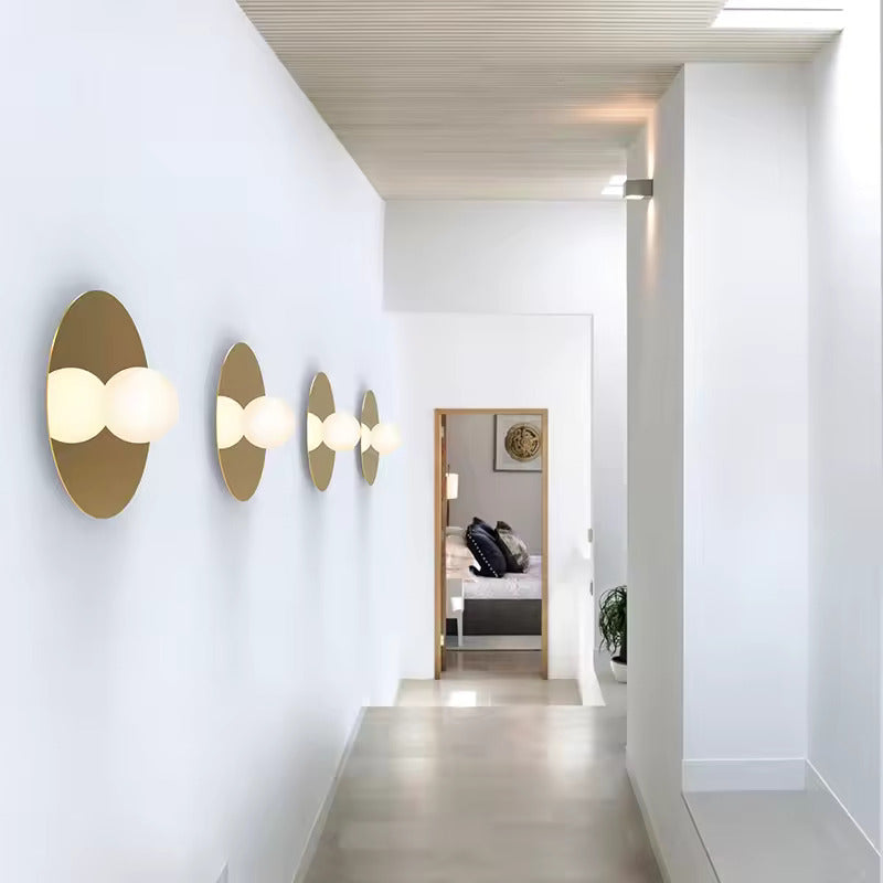 Japanese Style Circular Lamp – Minimalist LED Fixture for Hallway or Bedroom