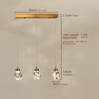 Minimalist Crystal Chandelier – Modern LED Pendant for Dining or Bedroom