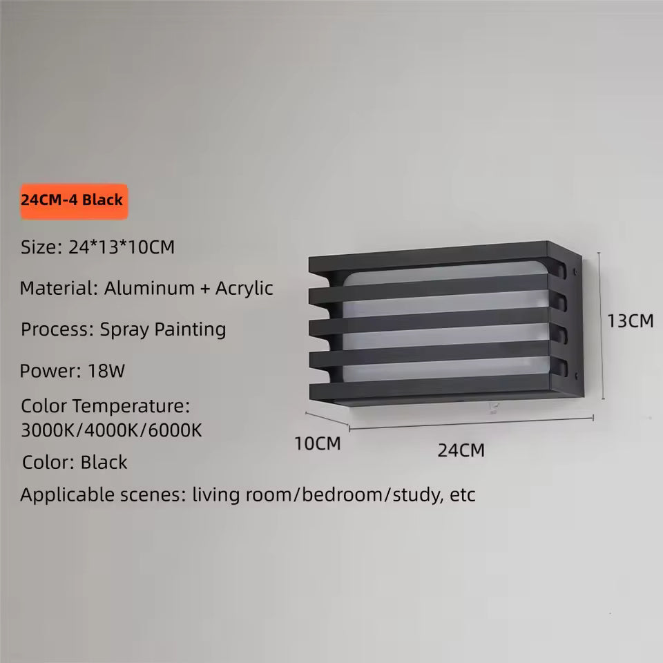 IP65 Waterproof Outdoor Wall Light – LED Fixture for Balcony, Corridor or Garden