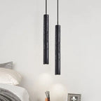 American Black Travertine LED Hanging Lamp – Pendant Chandelier for Dining, Kitchen & Bedside