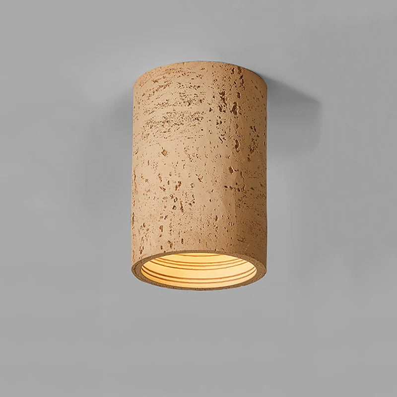 Wabi Sabi Red Cement LED Downlight – Nordic Grey Anti-Glare Ceiling Light for Bedroom & Corridor