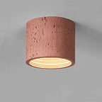 Wabi Sabi Red Cement LED Downlight – Nordic Grey Anti-Glare Ceiling Light for Bedroom & Corridor