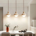 Modern European Wabi Sabi LED Chandelier – Yellow Stone Semi-Circle Pendant for Home & Villa