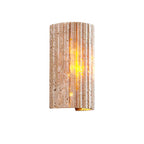 Wabi Sabi Travertine Outdoor Wall Lamp – LED Stone Decor for Villa, Courtyard & Balcony