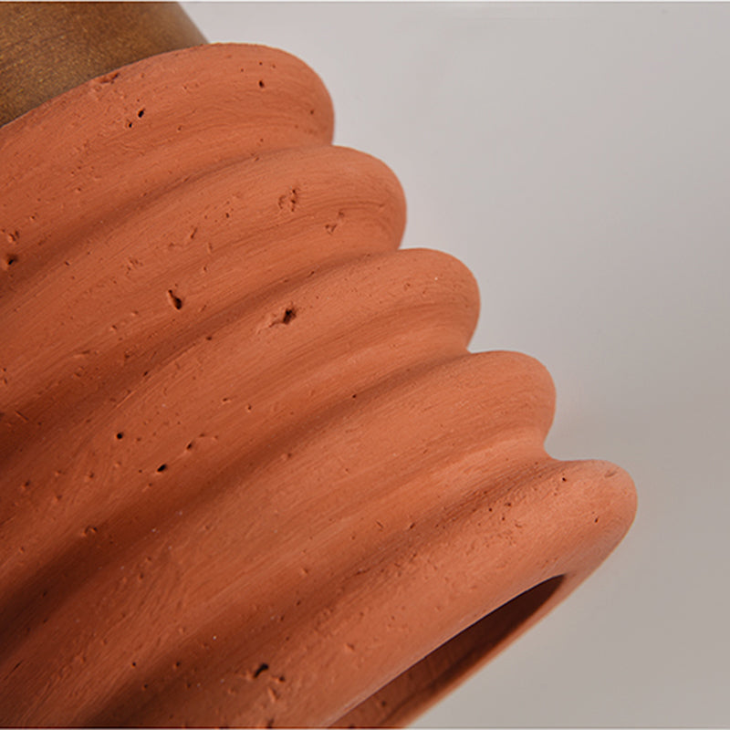 Creative Industrial Coral Red LED Wall Light – AC Powered Wood Light for Dining & Living Room