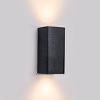 Wabi Sabi Modern LED Wall Lamp – Black Square Travertine Sconce for Home & Bedroom