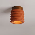Creative Industrial Coral Red LED Wall Light – AC Powered Wood Light for Dining & Living Room