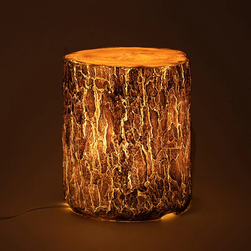 Creative LED Tree Stump Lamp – Outdoor Resin Garden Light for Villa, Backyard & Nature