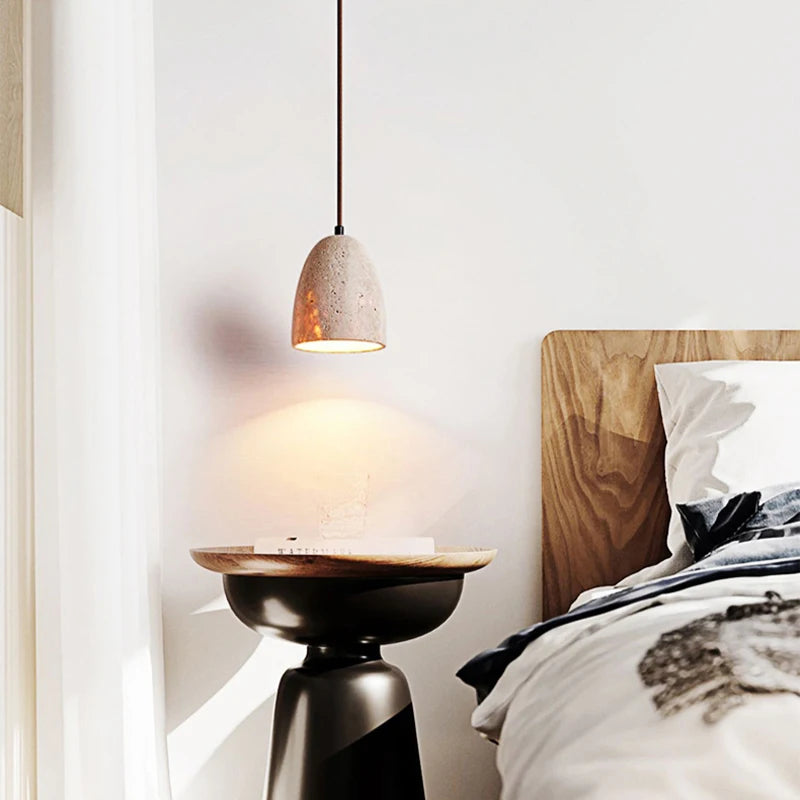 Japanese Wabi Sabi LED Droplight – Small Scandinavian Pendant Light for Dining & Bedside