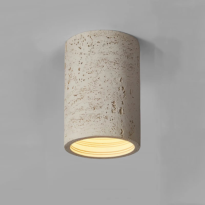 Wabi Sabi Red Cement LED Downlight – Nordic Grey Anti-Glare Ceiling Light for Bedroom & Corridor