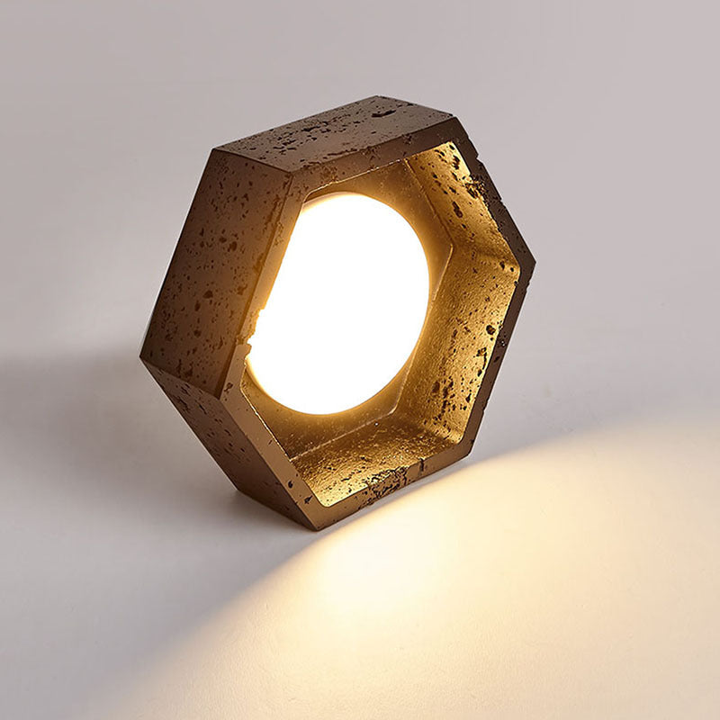 Nordic Wabi Sabi LED Pendant Lamp – Modern Stone & Walnut Wood Light for Home & Balcony