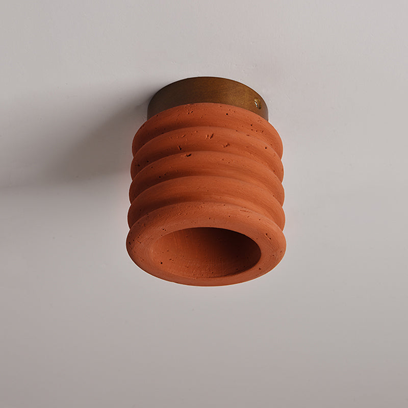 Creative Industrial Coral Red LED Wall Light – AC Powered Wood Light for Dining & Living Room