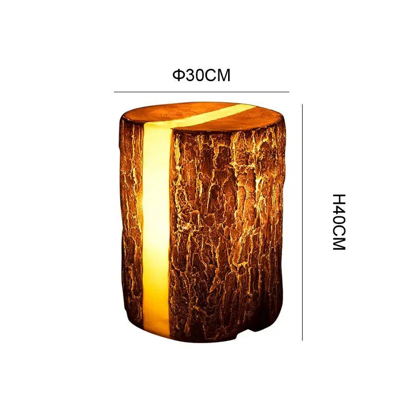 Creative LED Tree Stump Lamp – Outdoor Resin Garden Light for Villa, Backyard & Nature