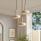 Wabi Sabi Travertine LED Pendant Light – 6W Stone Hanging Lamp for Kitchen Island, Dining & Bar