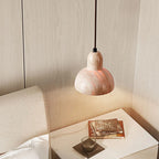 Scandinavian Wabi Sabi Pendant Light – Modern Stone Drop Lamp for Dining & Bedside