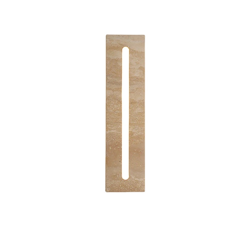 Wabi-Sabi Travertine LED Wall Sconce – Outdoor Stone Lamp for Balcony or Living Room