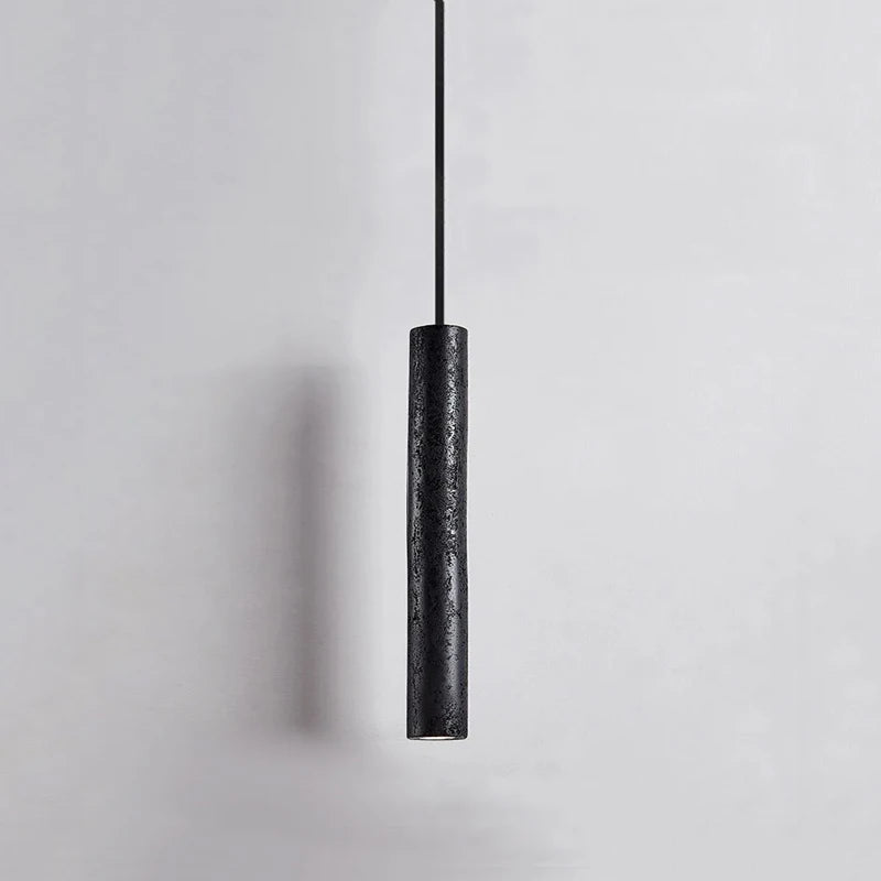 American Black Travertine LED Hanging Lamp – Pendant Chandelier for Dining, Kitchen & Bedside