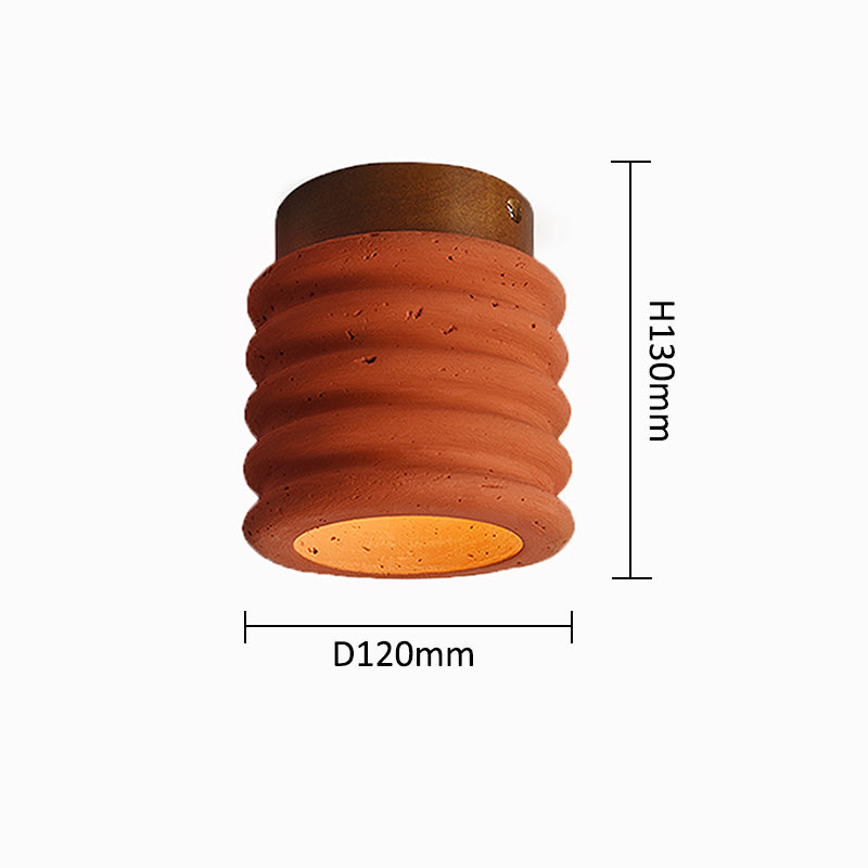 Creative Industrial Coral Red LED Wall Light – AC Powered Wood Light for Dining & Living Room