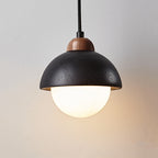 Adjustable Height LED Pendant Lamp – Minimalist Nordic Wabi Sabi Black Stone for Home & Dining