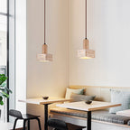 Scandinavian Wabi Sabi Stone Pendant Light – Japanese-Style Hanging Chandelier for Bedhead & Home