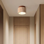 Wabi Sabi Yellow Marble LED Downlight – Travertine Stone Ceiling Lamp for Foyer, Corridor & Hotel