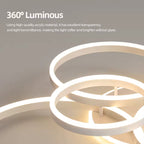 Dimmable LED Ceiling Chandelier – Modern Flush Mount Fixture for Bedroom, Living Room or Study
