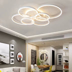 Dimmable LED Ceiling Chandelier – Modern Flush Mount Fixture for Bedroom, Living Room or Study
